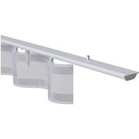 Hidden Discrete Aluminium Curtain Track - Silver / 125cm
