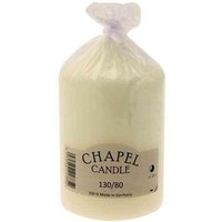 KDMD Chapel Candle 130x80 White Pillar Candle in Cream
