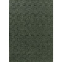 Villeroy and Boch Scala Handwoven Checkered Wool Rug - Green / 80cm / 200cm - Green / 170.0cm