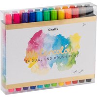 Pack of 24 Dual Watercolour Brush Pens