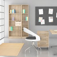 Focus Tall Narrow Bookcase - Oak