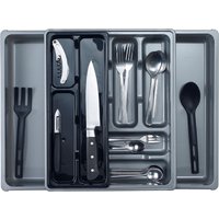Grey Adjustable Drawer Organiser - Grey