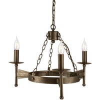 Cromwell Chandelier 3 Light Old Bronze Finish, E14 - Old Bronze