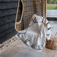 Roman Numeral Clock Blanket - Black