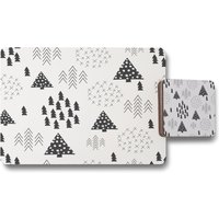 Scandinavian Style Christmas Dining Placemat Coaster Set - Black