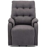 Charlbury Electric Rise Fabric Recliner Armchair - Charcoal