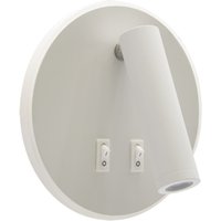 CGC JONES White Round LED Wall Light With LED Halo Edge - White