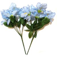 Pack of 2 Artificial Iris Plant Sprays - Pale Blue