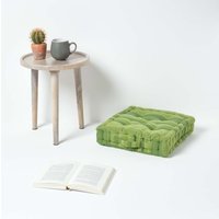 Homescapes Morocco Striped Cotton Floor Cushion - Green
