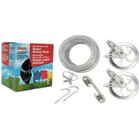 Strata Super Heavy Duty Pulley Clothesline Kit - SIlver