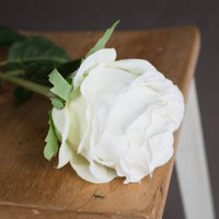 Traditional Rose Faux Flower for Classic Decor - White