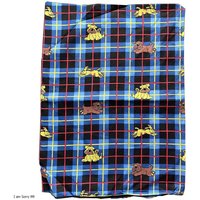 Pet Dog Printed Bed Zipped Cover Cushion Puppy Soft Comfy Bed - Blue Black Check Dog / Medium 29x39