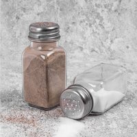 4x Glass Salt and Pepper Shaker Pots Set of 2 Glass Jars 9x4cm - Clear