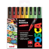 Wallet of 8 POSCA PC-3M Paint Marker Art Pen Bullet Nib - Spectrum A / Spectrum A