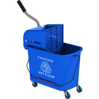 HOMCOM Mop Bucket with Wringer Wheels - Blue