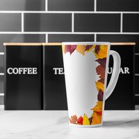 Orange Purple Autumn Latte Mug - Orange