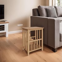 FWStyle Solid Painted Oak Magazine Table Ready Assembled - Natural Oak