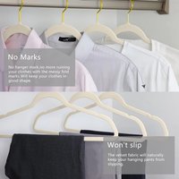 Pack of 10 Sanctuary Velvet Hangers - Cream