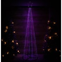 Christmas Pyramid Cone Tree with 1374 Rainbow LEDs - Rainbow