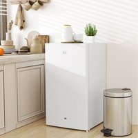 HOMCOM 91 Litre Freestanding Under Counter Fridge Lockable - White