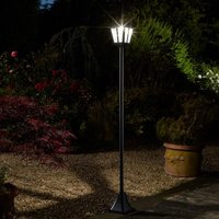 Large Solar Lamp Post  - Black