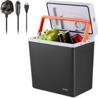 VonShef 20L Electric Cool Box, Insulated Cooler with Hot Cold Function - Dark Grey