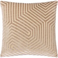 Evoke Cut Velvet Cushion - Mink / Feather / 45cm