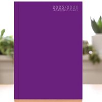 Purple A5 Academic Diary Week To View School Planner Organiser - Purple