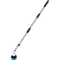 8-in-1 Handheld Cordless Electric Spin Scrubber with Adjustable Handle - White