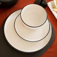 Mikasa Limestone 12pc Porcelain Dinner Set, White - White