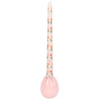 Tulip Shaped Ceramic Candle Holder for Spring Decor Gifts - Pink