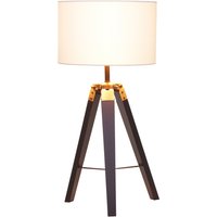 Malvern Tripod Table Lamp With Black Base - Black