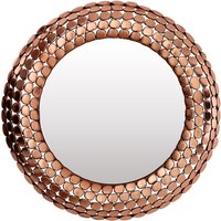 Faiza Gold Small Textured Wall Mirror - Gold