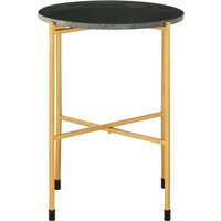 Templar Large Green Marble Top Side Table - Green