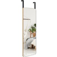 Rectangle Wall Mounted Mirror - Brown