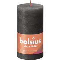 KDMD Stormy Grey Bolsius Rustic Shine Pillar Candle 130 x 68mm