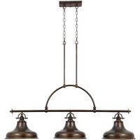 Emery 3 Light Pendant Bar Chandelier Light Palladian Bronze, E27 - Palladian Bronze
