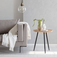 Chervey Solid Wood Side Table for Living Room - Natural / 58.5cm