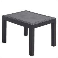 idooka, Plastic Rattan Garden Coffee Table - Anthracite Dark Grey idooka, Plastic Rattan Garden Coffee Table - Anthracite Dark Grey