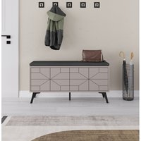 Dune Modern Shoe Bench Storage - Mocha Grey