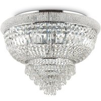 Dubai Indoor 24 Lights Flush Chandelier Ceiling Lamp Chrome, E14 - Chrome