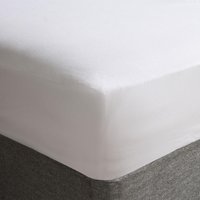 Waterproof Bed Sheet Cover Mattress Protector Topper - White / Single