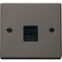 Black Nickel Master Telephone Single Socket - Black Nickel