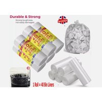 Heavy Duty Clear Plastic Bin Bags Liners 50L - Clear / 56cm