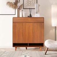 5 Tier Enryway Cabinet Shoe Cabinet with Drawers - Brown