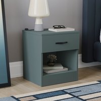Riano 1 Drawer Bedside Table Chest Nightstand - Jasper Green