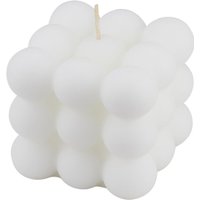 Floral Scented Bubble Candle - White