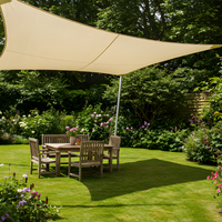 5m x 4m Rectangle Pro Waterproof Garden Sail Shade Patio Canopy UV Block - Charcoal