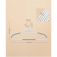 SONGMICS Non-Slip Plastic Hangers, Coat Hangers - White / 0.5cm / 1.7kg