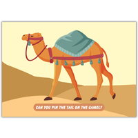 Pin The Tail On The Camel Party Game Pack - Brown